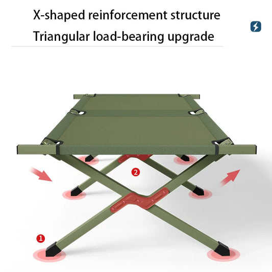 HOQUSA-Folding camping bed with portable bag,