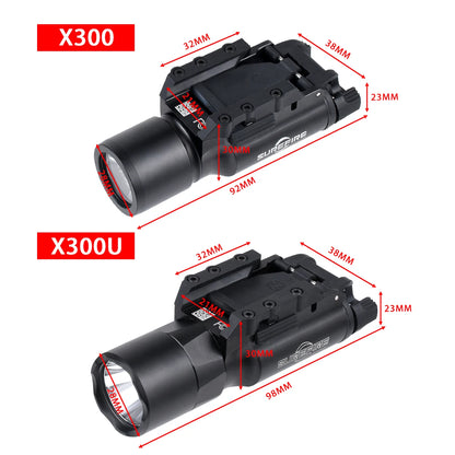 SureFire X300 X300U X300U-A Ultra Flashlight Metal Airsoft Ourdoor Light Hanging Hunting Flashlight