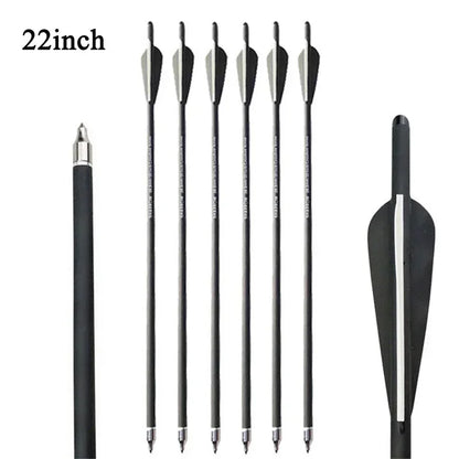 12pcs Archery Carbon Arrow 16/17/18/20/22inch Crossbow Bolts Diameter 8.8mm Arrows for Outdoor Hunting Shooting Accessories