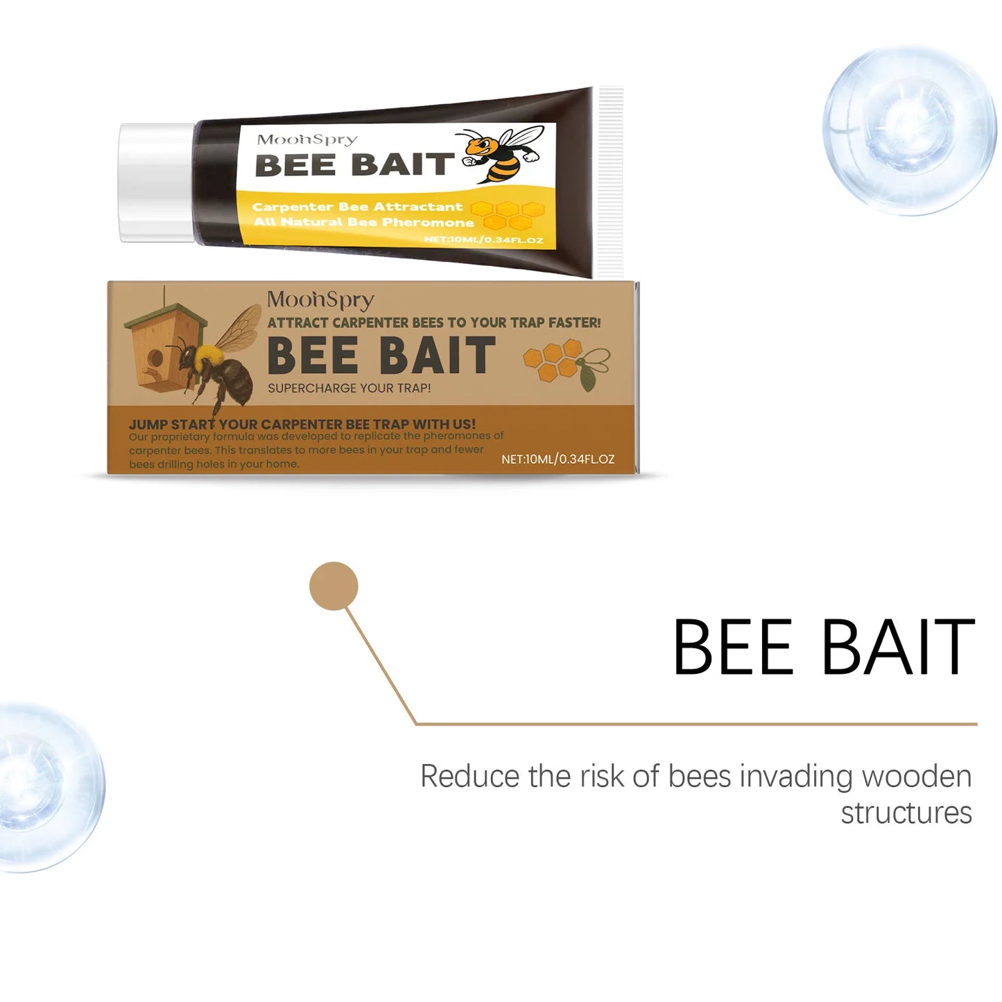 MoonSpry Bee Bait Multipurpose Outdoor Wild Bees Catching Tool Natural Honey Scent Practical Beekeeping Bee Attractant Balm 10ml
