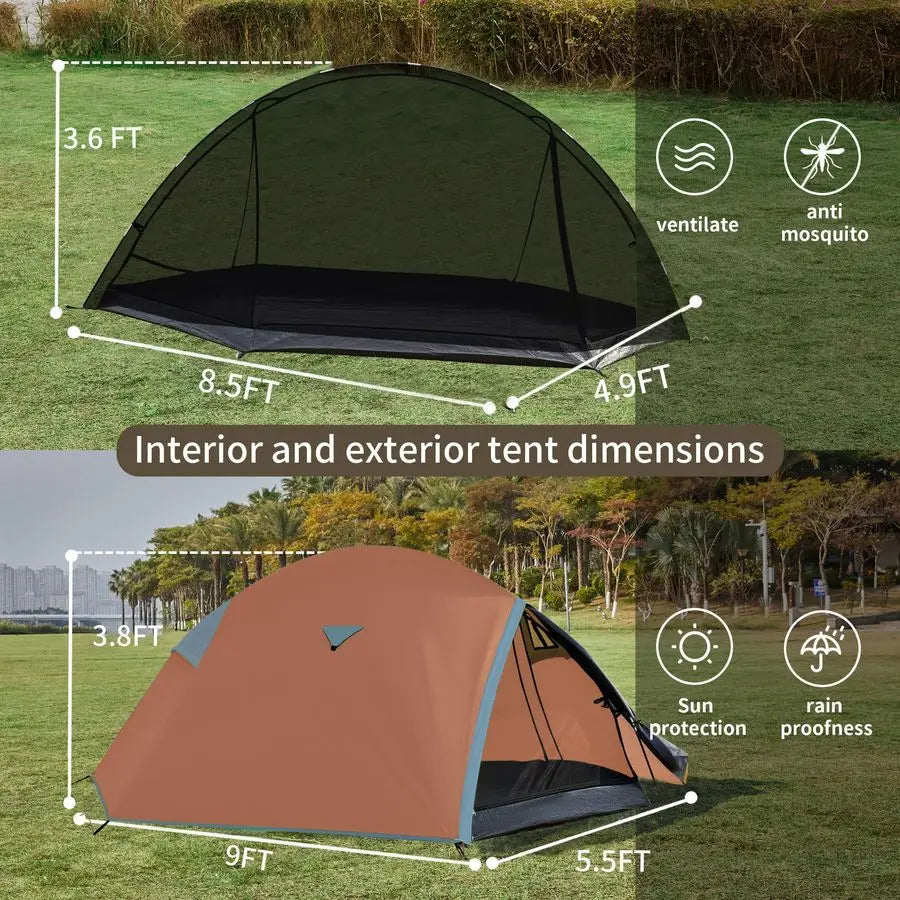 Tents for Camping Easy Set Up Tent, Waterproof, Light Weight Tent for One or Two Person Hiking Travling