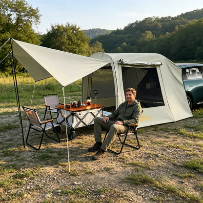 Car Awning Outdoor Tent, Car Tent Attachment For Camping, Car Camping Tent,Rear-Extending Car Tent
