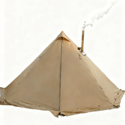 4 Season Camping Hot Tent with Stove Jack Waterproof Tipi Teepee Tent for 2 3 4 Person Winter Fishing Hiking Survival Bushcraft