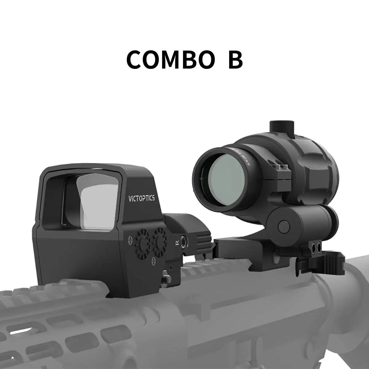 Victoptics SRD 1x20/30 /1x23x33 Red Dot Sight & 3x Magnifier With Flip Side Mount 3MOA Dot Size 20,000 Hours Runtime For AR 15