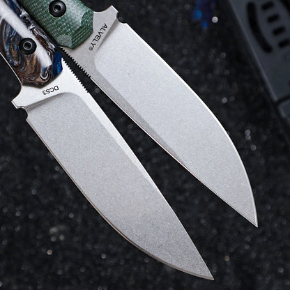 High-Quality Outdoor Tactical Fixed Blade Knife DC53 Steel Blade Hunting Knife K Sheath Camping & Exploration Hiking EDC Knife