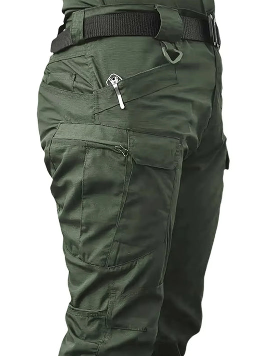 Men's Waterproof Breathable Outdoor Pants Large Pocket Tactical Sports Casual Overalls Pant XS-3XL