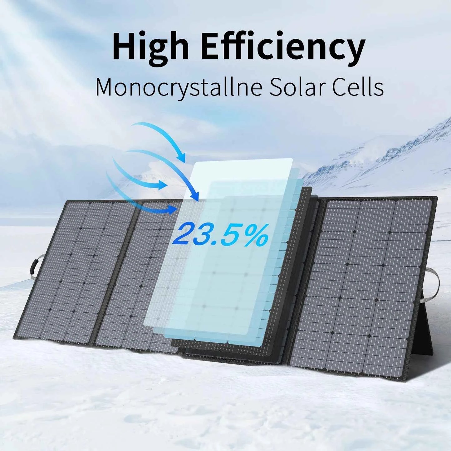 MHPOWOS 400W Lightweight Portable Solar Panel Power Backup 31V Foldable Solar Charger for Outdoor Activities RV Camping Off-Grid