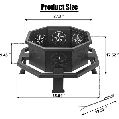 35 Inch Octagonal Fire Pit