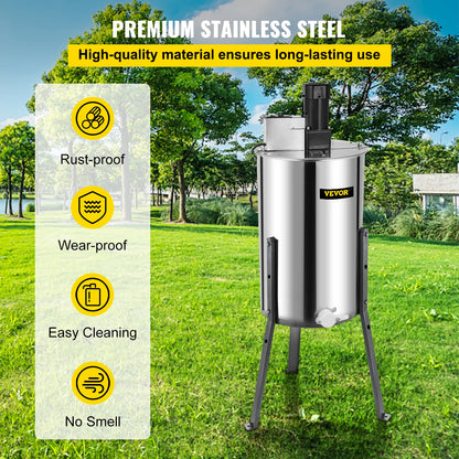 Honey Extractor 2 3 4 Frame Manual Electric Stainless Steel Honeycomb Spinner Crank Centrifuge Beekeeping Equipment