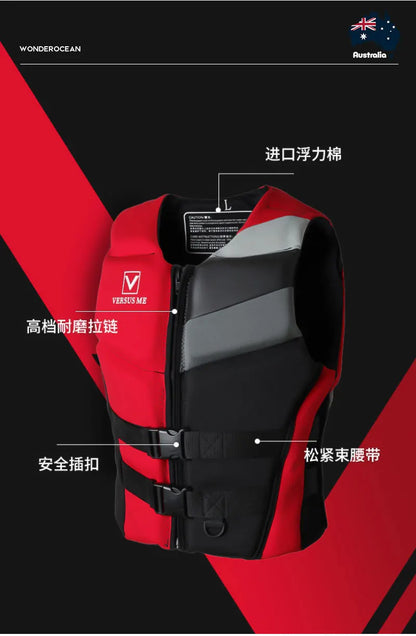 Aldult Life Jacket Water Sports Skiing Neoprene Life Jacket Drifting Surfing Motorboat Jet Ski VEST Boating Kayak Life Jackets