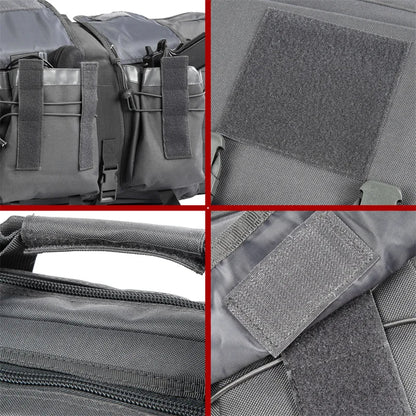 LQARMY 32 38 42 48 inch Tactical Double Rifle Case Molle Rifle Bag Sniper Airsoft Gun Case Backpack Hunting Gun Holster