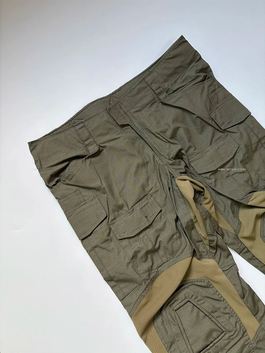Outdoor Hunting Military Tactics G3 Training Suit, CP Style GEN3 Green Tiger Spot Combat Set, Tactical Top, Tactical Pants Men