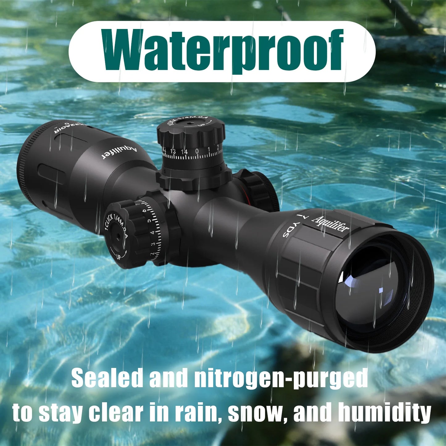 Aquilifer 4X32 Red Green Illumination Rifle Scope 22LR AO SFP FMC Zero Stop Hunting Scope for Outdoor Training And Competition