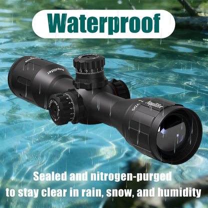 Aquilifer 4X32 Red Green Illumination Rifle Scope 22LR AO SFP FMC Zero Stop Hunting Scope for Outdoor Training And Competition