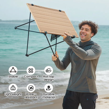 Onetigris Camping Folding Table 600D Polyester Ultralight Outdoor Picnic Table Tourist Portable Desk for Dining Traveling Hiking