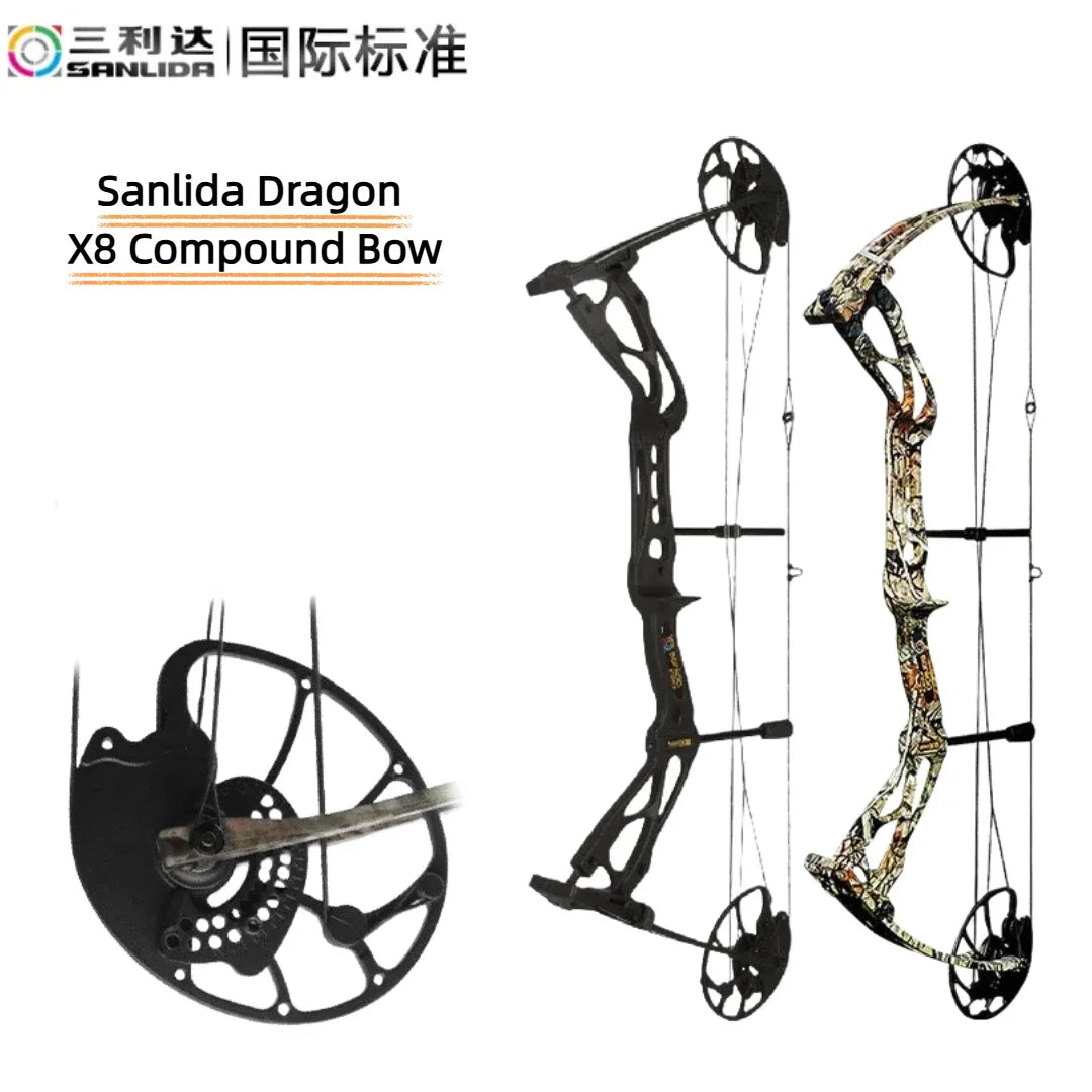 Sanlida Dragon X8 Hunting Shooting Compound Bow Kit 0~60lbs Adjustable Draw Weight Archery Outdoor Sports Bow