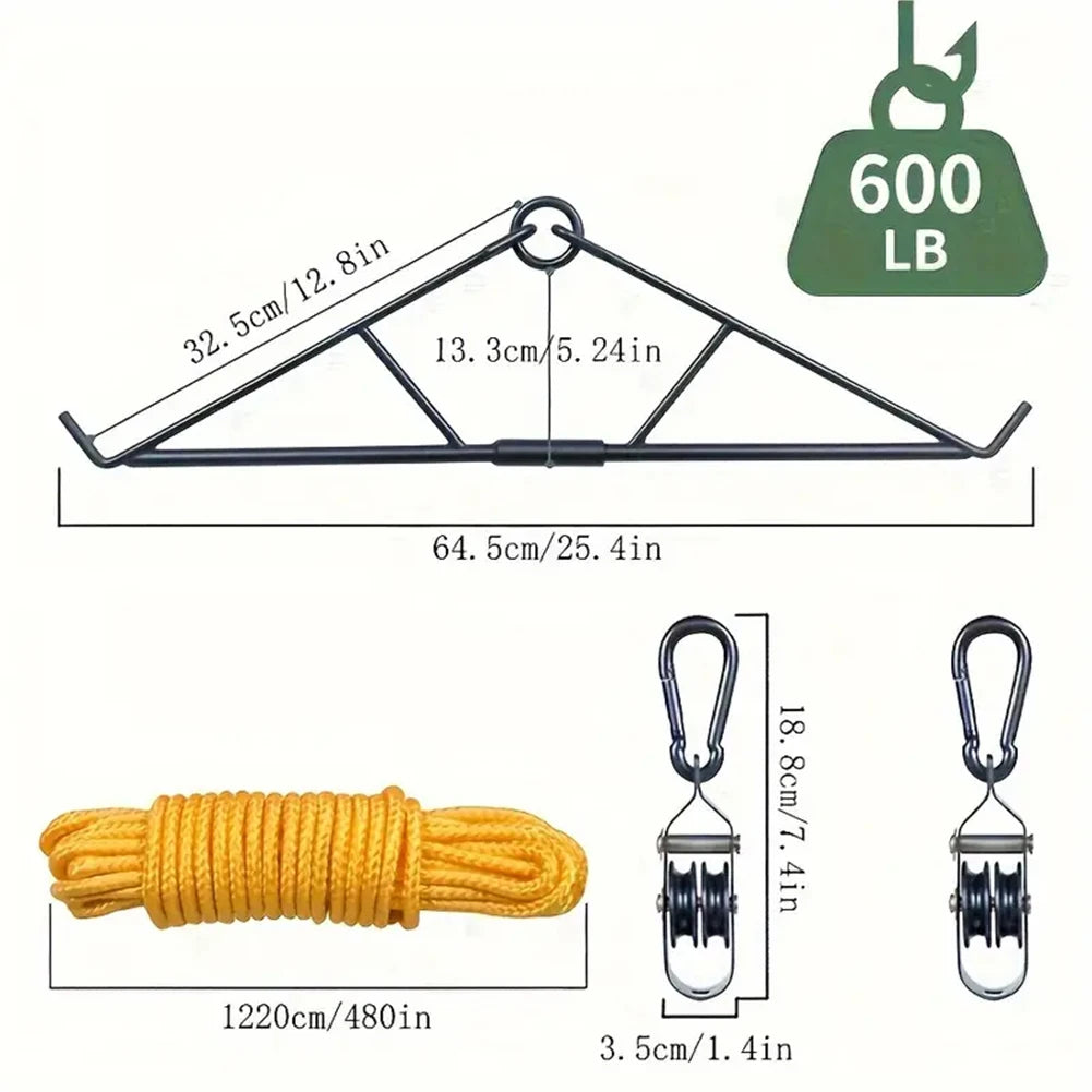 700LB Capacity Deer Hanger with Gambrel Hunting Game Hanging Kit for Deer Carcass/Butcher Deer Hunting Accessories Gifts for Men