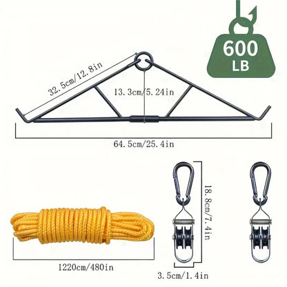 700LB Capacity Deer Hanger with Gambrel Hunting Game Hanging Kit for Deer Carcass/Butcher Deer Hunting Accessories Gifts for Men