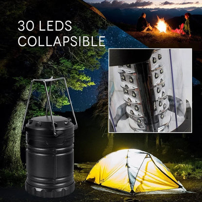 30 LED Tent Lamp Waterproof Camping Light Power by 3*AAA Battery Emergency Light Portable Lantern Working Lighting Flashlight