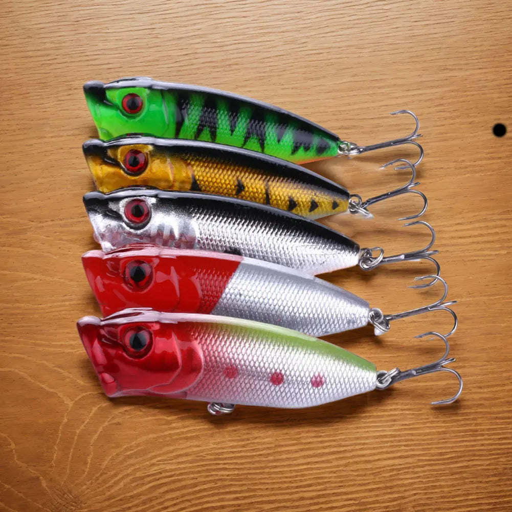 5Pcs Popper Fishing Lures Crankbait