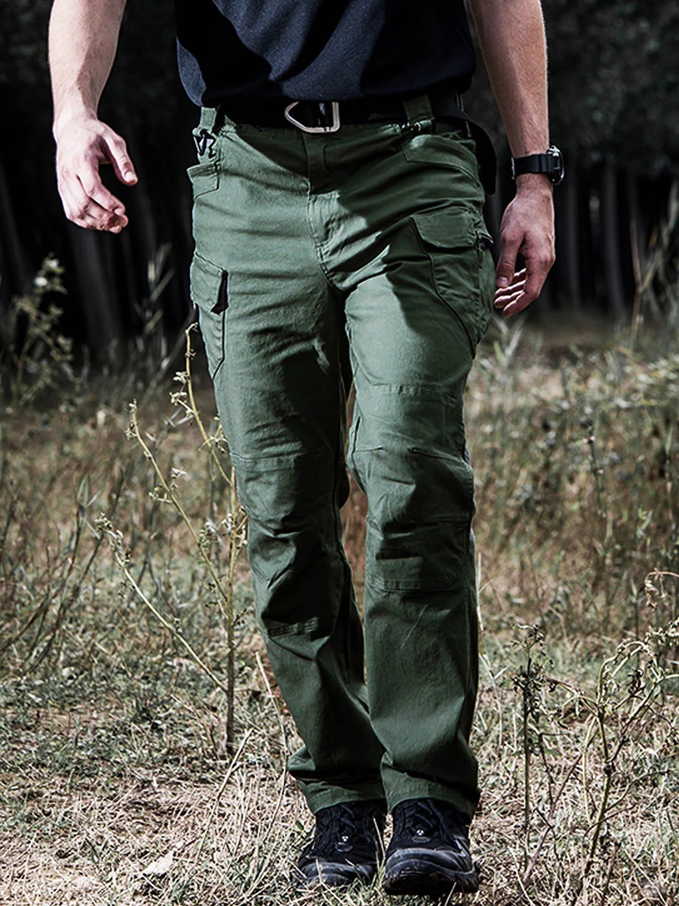 Men's Waterproof Breathable Outdoor Pants Large Pocket Tactical Sports Casual Overalls Pant XS-3XL