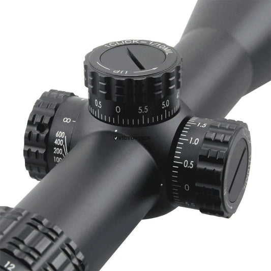 Victoptics S4 4-16x44 FFP&SFP Riflescope FMC 1/10 MIL Turret Lock,With Power Ring Lever,Sunshade,Big Side Wheel