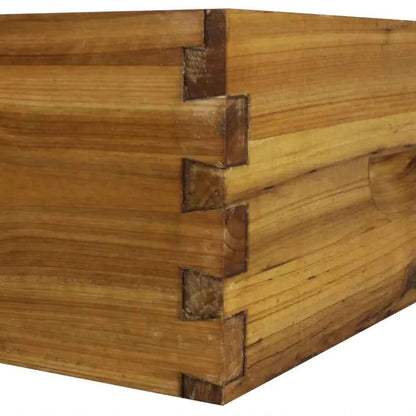 10-Frame Medium Super Box – Wax-Dipped Fir Wood Langstroth Honey Super with Dovetail Joints – Ready to Use