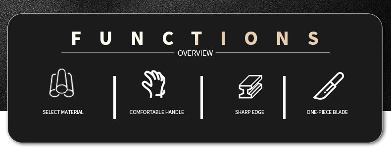 Outdoor Hunting Knife Camping High-Quality Professional Self-Defense Multi-Functional Portable Carnivorous Straight Knife, 12 in
