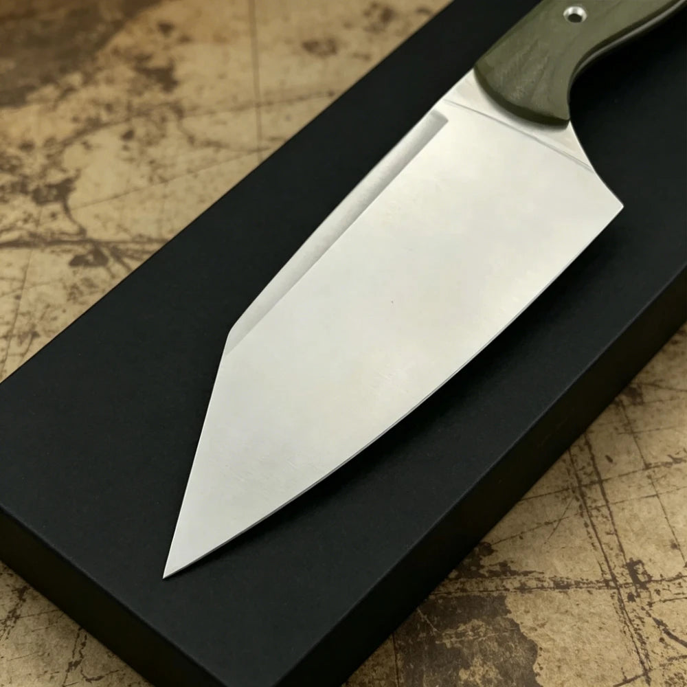 4010BK-01 Outdoor EDC Tactical Knife, Utility Style Full Tang Fixed Blade with D2 Steel Blade G10 Handle Camping Hiking Hunting