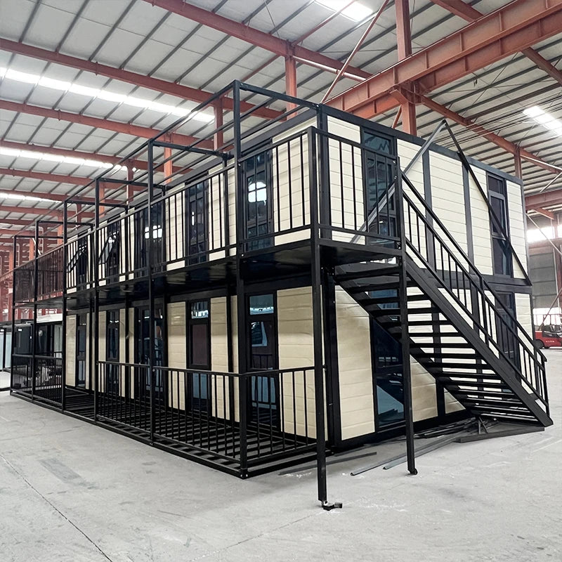 Luxury Foldable Container House with Terrace - Portable Modular Tiny House 1-3 Bedroom Custom Prefab House for Living