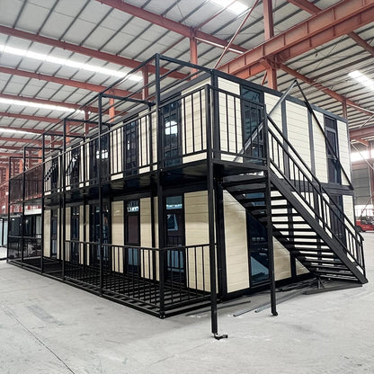 Luxury Foldable Container House with Terrace - Portable Modular Tiny House 1-3 Bedroom Custom Prefab House for Living