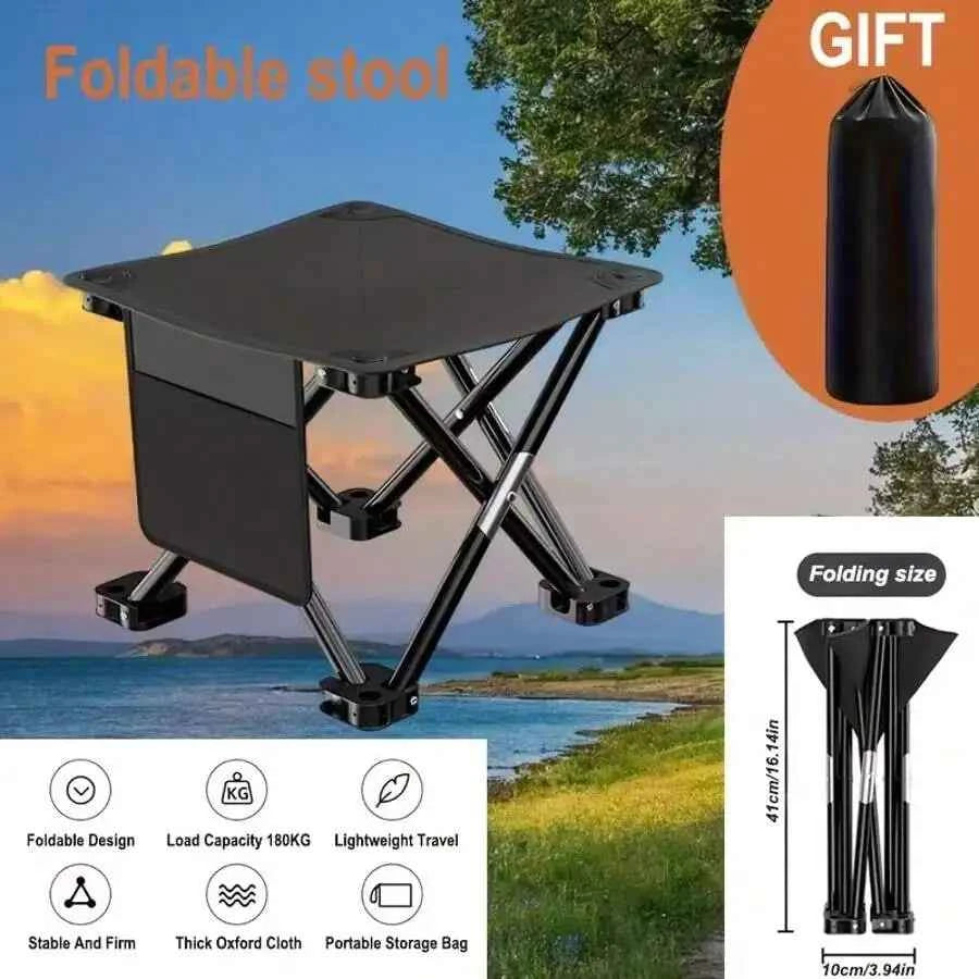 Portable Folding Camping Table With Oxford Fabric Top And Aluminum Frame For Outdoor Use