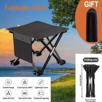 Portable Folding Camping Table With Oxford Fabric Top And Aluminum Frame For Outdoor Use
