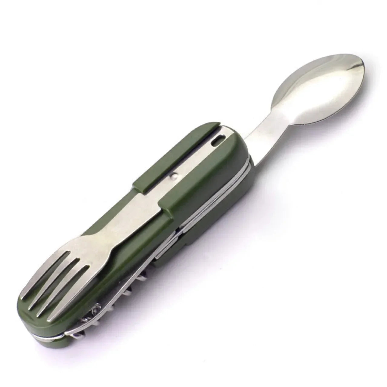 Camping Gear Portable Portable 5-in-1 Stainless Steel Travel Set, Multifunctional Folding Outdoor Utensils