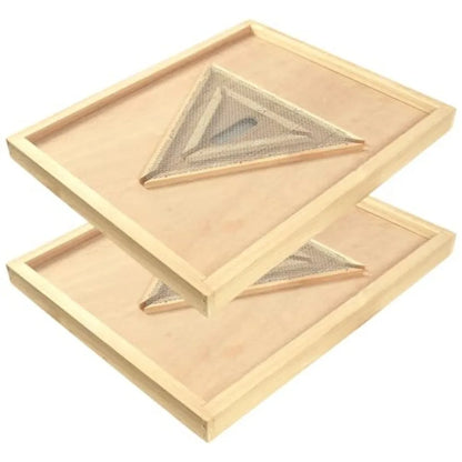 2 Pcs Bee Excape Board 8 Frame Beehive Inner Cover Honeybee Triangle Escape Screen for Langstroth Hive, Bee Hive Escapes Beekee