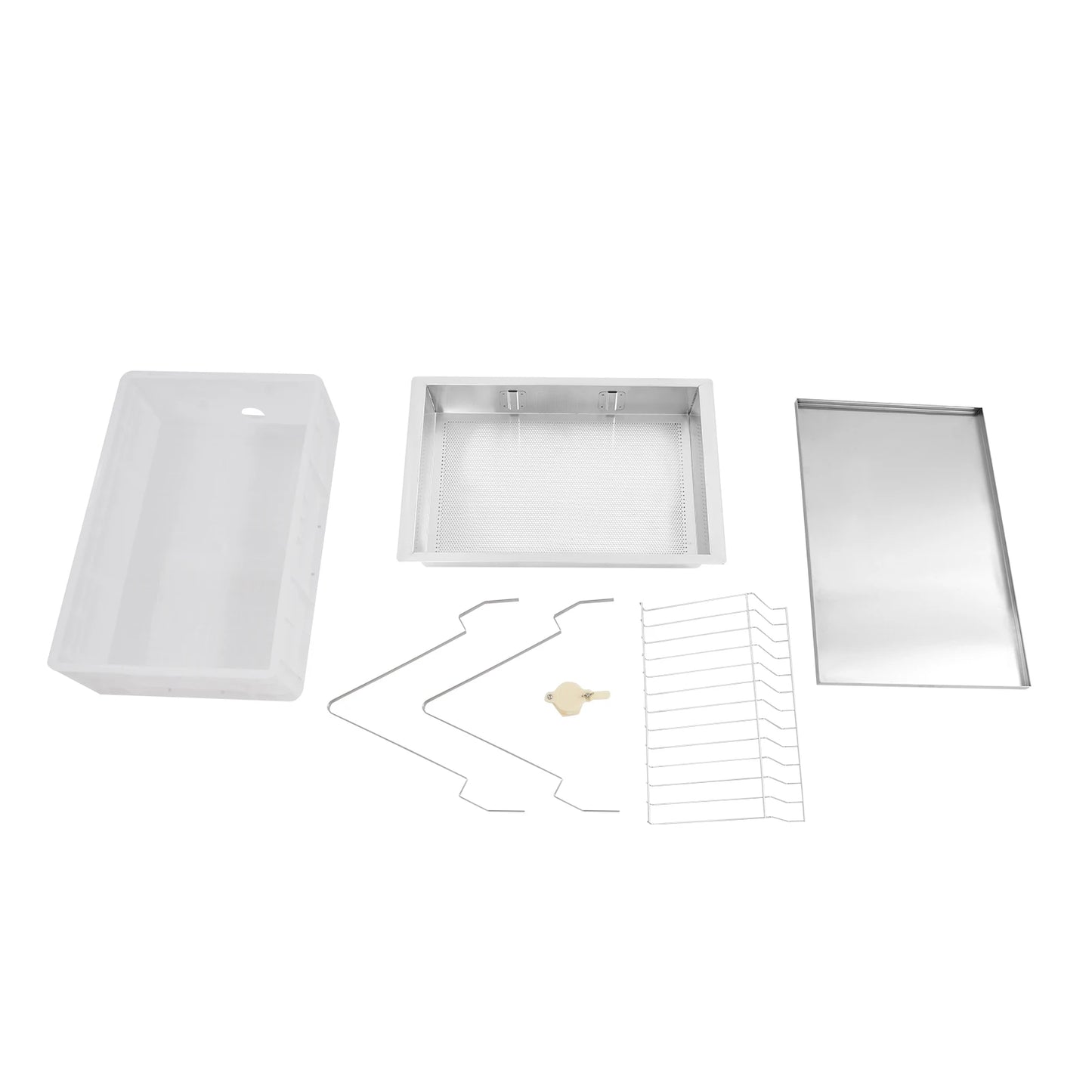 24.41*16.93*7.87in Stainless Steel Honeycomb Uncapping Tray Beekeeping Tools Honey Harvesting Tool Set Honey Collecting Tool Kit