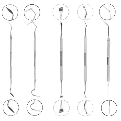 9pcs/Set Toy Gun Cleaning Kit 3 Brass Steel Brushes 6 Stainless Steel Pick Rifle Cleaning Tool
