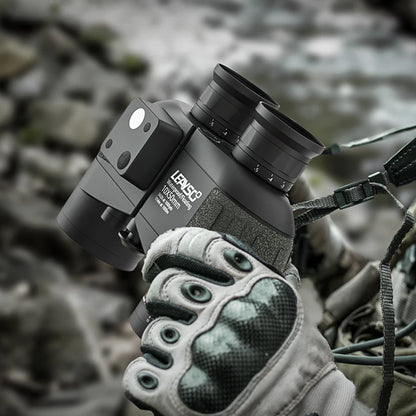 10x50 Binoculars High Power HD, Illuminated Compass & Internal Rangefinder for Hunting Hiking, Bak4 Prism FMC Lens Tact