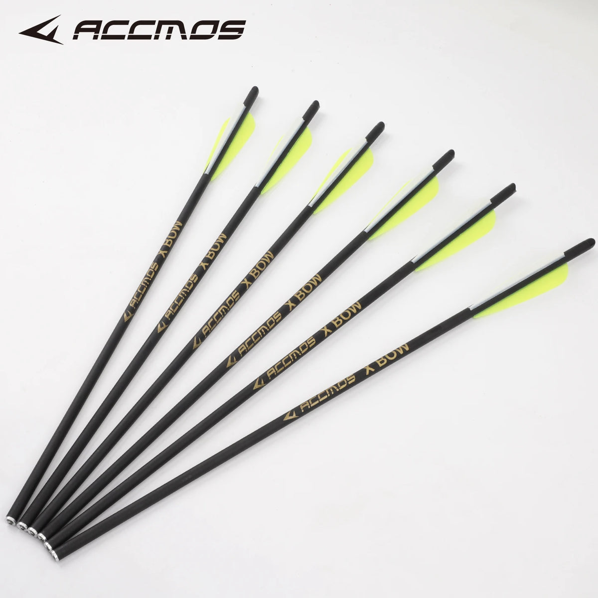 16/18/20/22 Inches ACCMOS 8.8mm Mixed Carbon Crossbow Arrows with Nock & Inserts Archery Hunting Bolts 12pcs