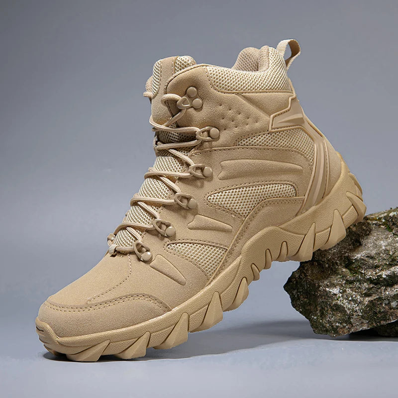 Men's casual tactical boots lightweight side zipper
