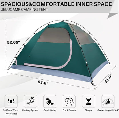Lightweight 1-6 Person Dome Tent, Waterproof & Easy Setup for Camping Hiking