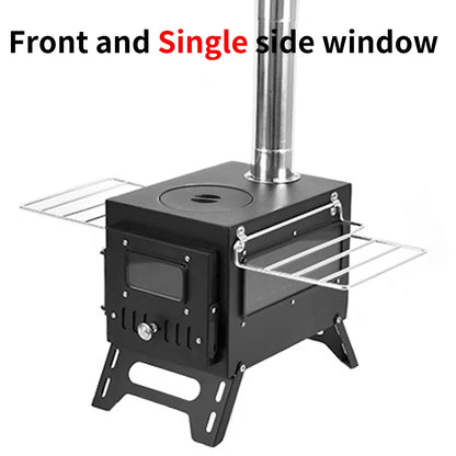 Outdoor Camping Wood-burning Stove Wood Burner Stainless Steel Foldable