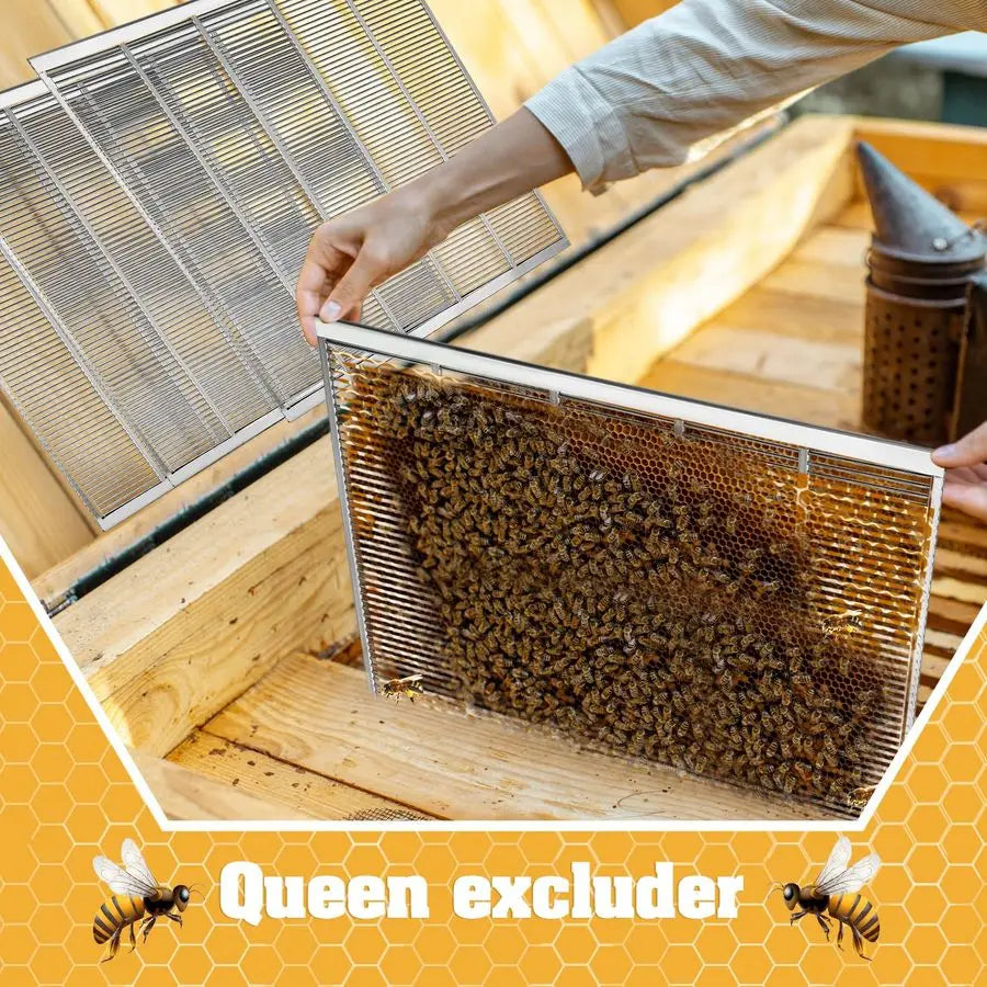 6 Pcs Metal Queen Excluder for 10 Frame Hive