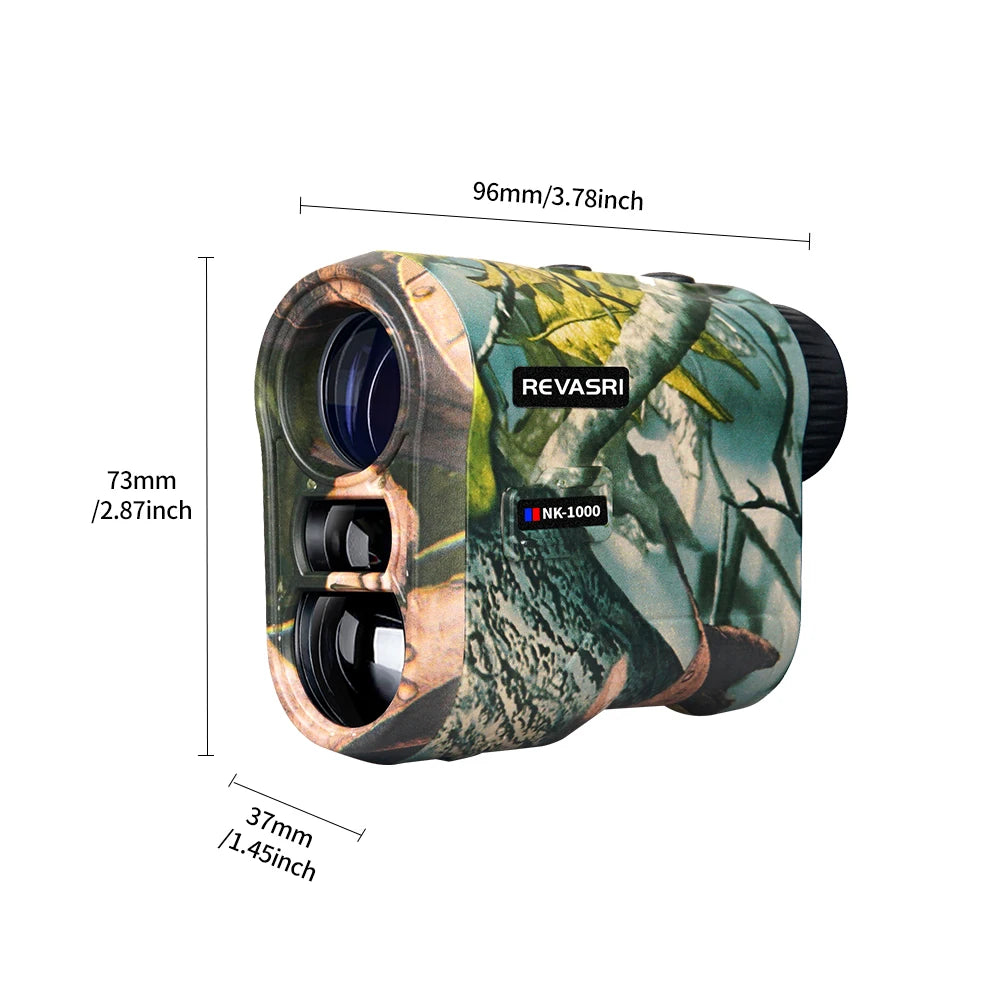 REVASRI Laser Rangefinder 1000M Hunting Range Finder with Type-C Rechargeable Outdoor Target Acquisition Technology Monocular