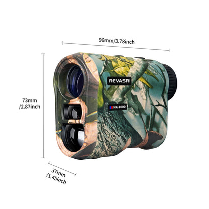 REVASRI Laser Rangefinder 1000M Hunting Range Finder with Type-C Rechargeable Outdoor Target Acquisition Technology Monocular