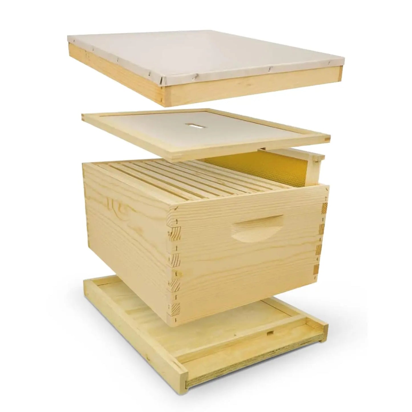 Unassembled Complete Bee Hive Box with Foundation, Langstroth 10 Frame 9 5/8" Hive Body, All Beekeeping Levels,, Customized