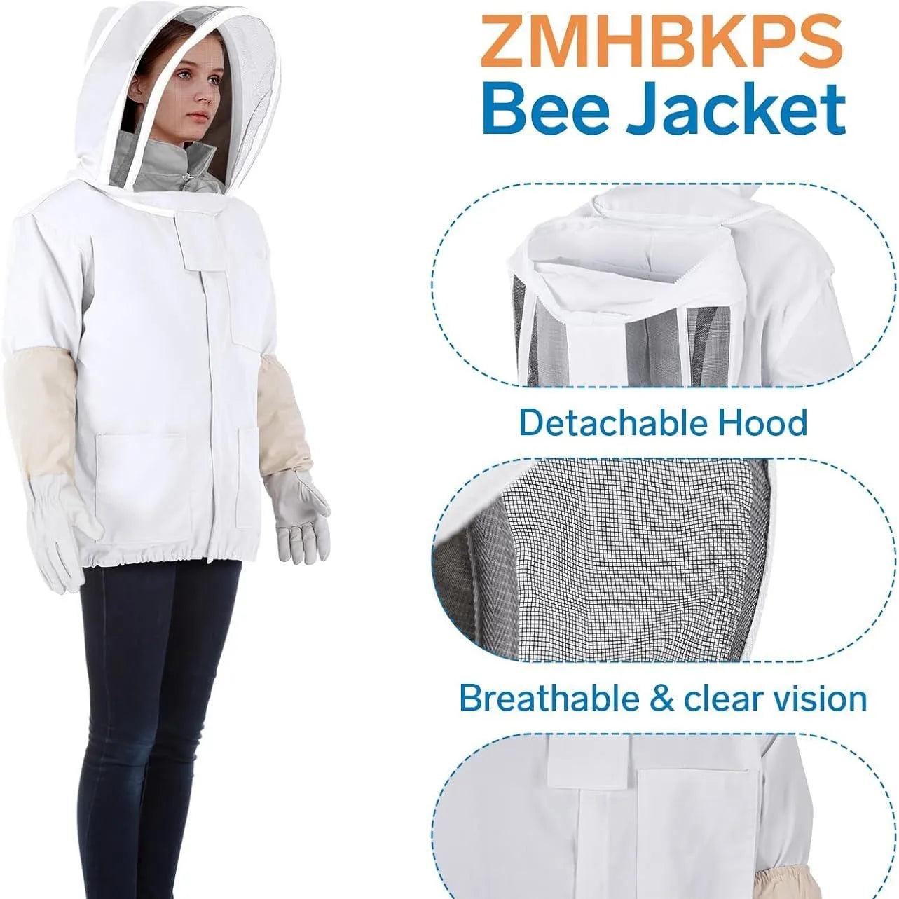 Beekeeping Clothing Veil Hood Gloves Hat Cloth Jacket