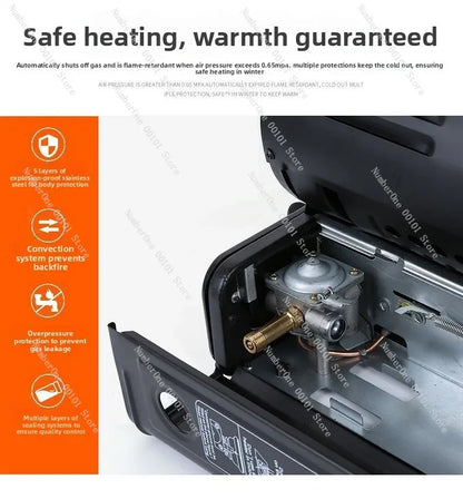 Portable Outdoor Gas Heater Stove for Camping and Ice Fishing Propane Cylinder Heating Stove for Tent Patio Portable Gas Burner