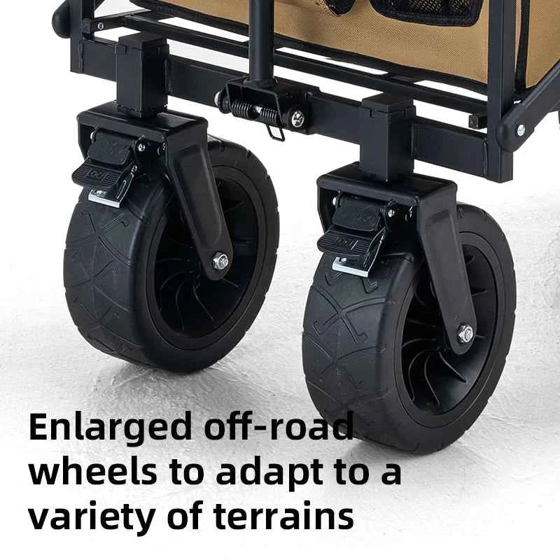 Qunature Local Shipping Outdoor Foldable Camping Cart Small Campsite Trailer for Picnic Camping Kid-Reclining Vending Travel 150L Hand-Push Camping Cart