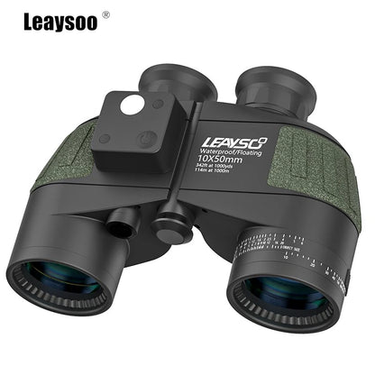 10x50 Binoculars High Power HD, Illuminated Compass & Internal Rangefinder for Hunting Hiking, Bak4 Prism FMC Lens Tact